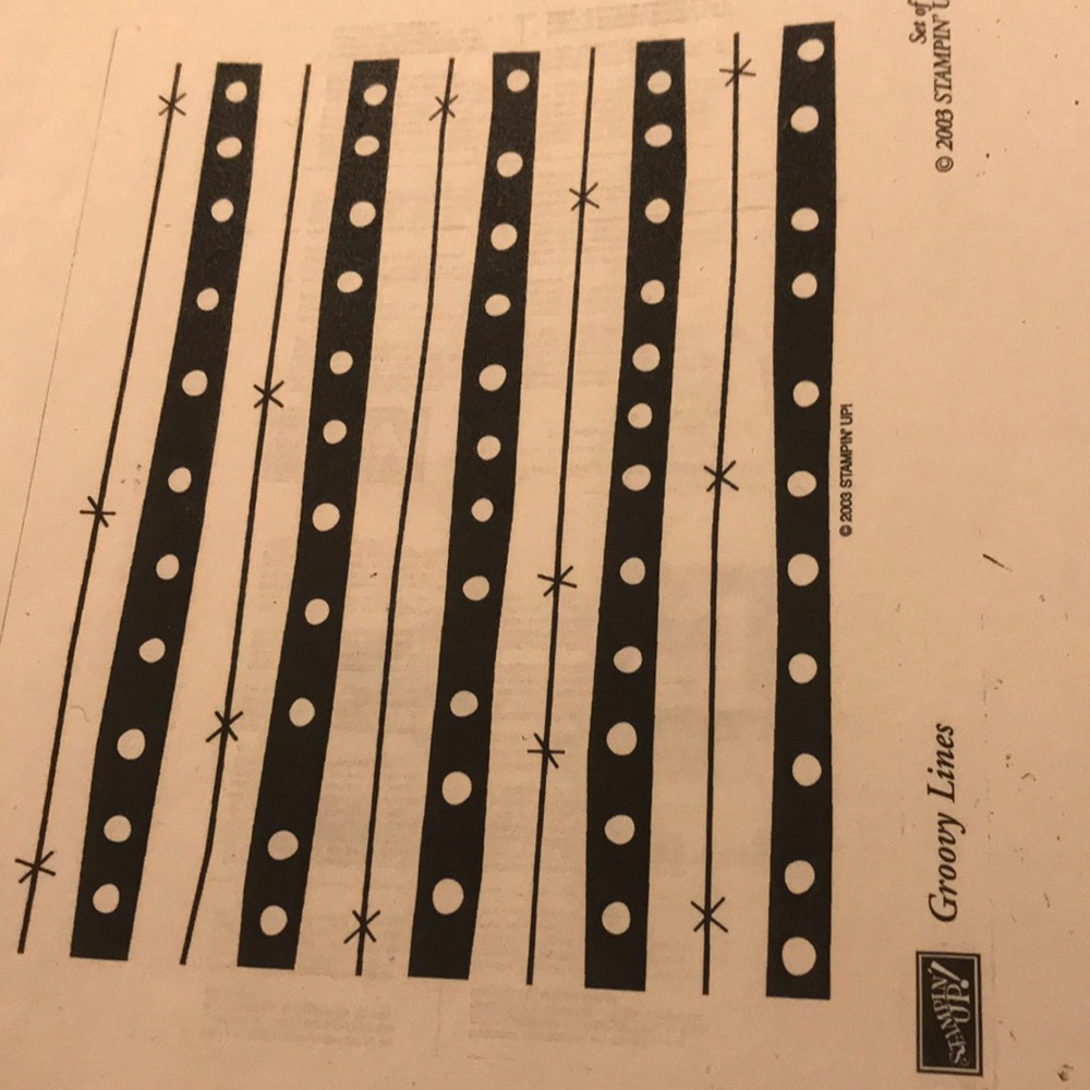 Stampin up. Groovy lines. 2003